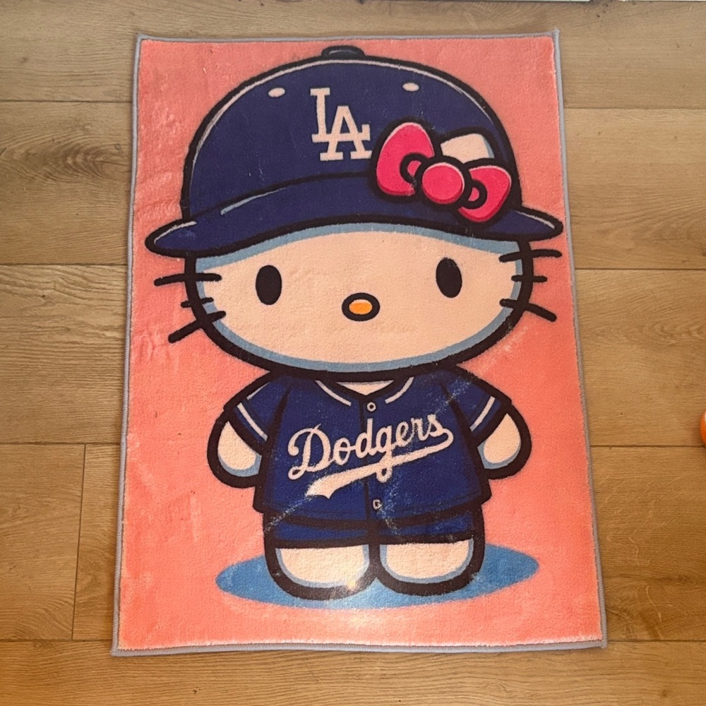 Hello Kitty Dodgers Rug